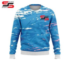 Custom Size Cotton Polyester Sublimation Print Sweatshirts New Design Men Full Printed Sweatshirts - Product Image 4
