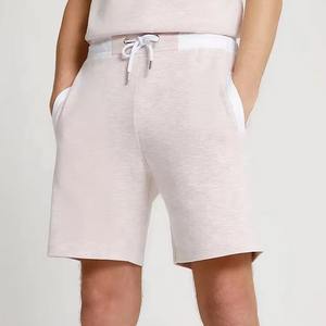 Haute qualité Cool Plus Size col rond avec strass à la mode rayé tricoté tissu respirant soie T-Shirt short ensemble - Product Image 2