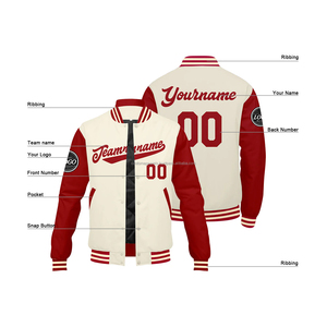 Custom Wool Varsity <b>Jacket</b> for <b>Men</b> with Embroidered Logo Stand Collar Windproof Winter Coat - Product Image 4