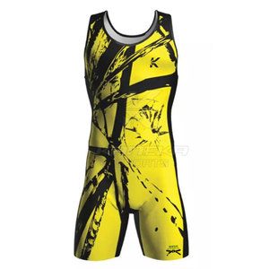 Combinaison de lutte pour hommes de haute qualité, personnalisable à l'avant, en spandex/polyester, respirante, séchage rapide, légère, service OEM, vente en gros - Product Image 4