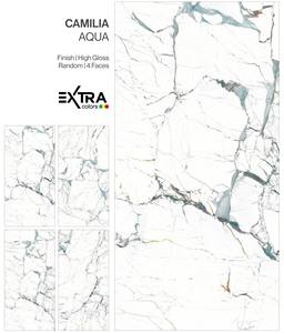 Azulejos de Porcelana CAMILIA AQUA de Alto Brillo con Aspecto Moderno - Product Image 3