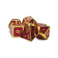 Set Dadu Logam Paduan Seng DND Dadu RPG Polihedral untuk Permainan Papan Dungeons & Dragons