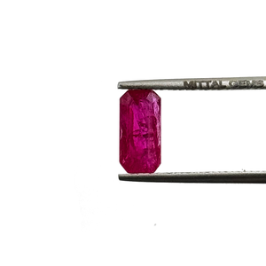 Rubis naturel du Mozambique non traité de 1,80 ct avec accents de pierres précieuses naturelles : Pierre de lune arc-en-ciel rouge, Tanzanite, Opale, Turquoise, Péridot, Opale rose - Product Image 2