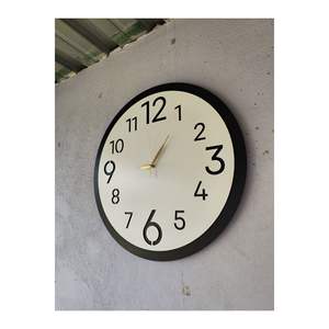 50cm <b>Silent</b> Wall <b>Clock</b> Simple Wooden Walnut Furniture Color Elegant Number Gift - Product Image 2