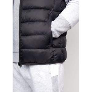 Veste matelassée noire personnalisée de haute qualité pour hommes Veste légère d'hiver à capuche à manches détachables avec demi-manches - Product Image 5