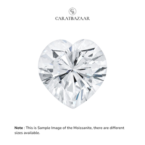 Bagues élégantes en diamant Moissanite certifié D VVS1 taille cœur - Product Image 1