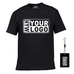 Haga su propia marca 100% algodón personalizado hombres cuello redondo Camiseta deportiva impresión grupo gráfico camisetas blanco negro empresa camiseta - Product Image 1