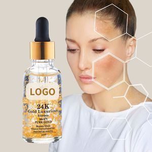 OEM Luxury 24K Gold Anti-Aging Brightening Serum for Dull Skin Q10 Anti-Wrinkle Elasticity Boosting Private Label Skincare - Product Image 1