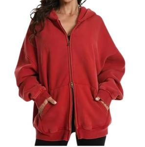 Sudadera con capucha de gran tamaño Unisex de alta calidad, lavado ácido, diseño desteñido al sol, logotipo personalizado bordado, sudaderas con capucha térmicas para - Product Image 1