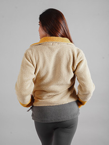 Veste polaire extérieure pour femmes haut de gamme nouveau style à la mode avec col montant et fermeture éclair complète pour l'automne/hiver - Product Image 5