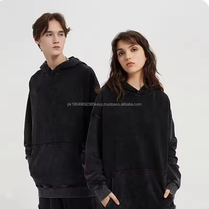 high quality 100% cotton custom labels logo blank big pocket oversized unisex hoodies wholesale - Product Image 2