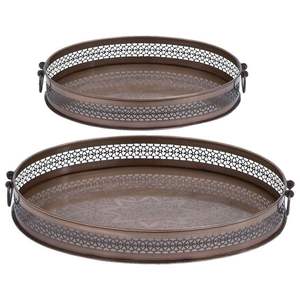 Super vente de plateau de service de style luxe en métal de haute qualité du fabricant indien à bas prix - Product Image 5