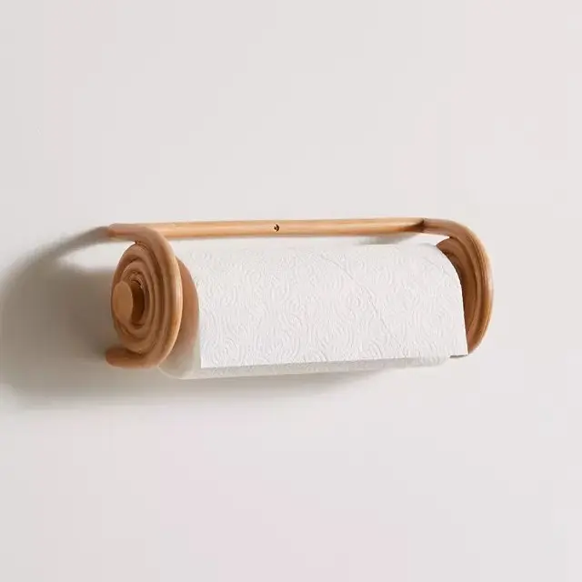 Toilet roll paper holder dispenser rattan wall mounted towel holders durable hot trend made in Vietnam