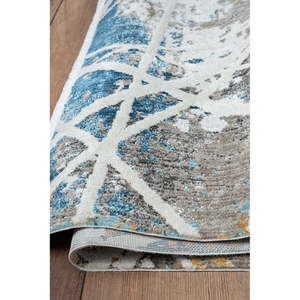 Alfombra Moderna Multicolor Netline Home HL006, 100% Poliéster, No Desprende Pelusa, Fácil de Limpiar, Duradera, 80x150 cm, para Dormitorio y Estudio - Product Image 4