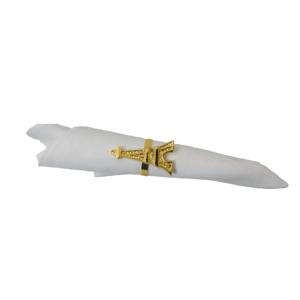 Rond de serviette en métal écologique pour mariage événement fête restauration décor dessus de table pièces centrales plaqué or finition anneau de serviette - Product Image 1