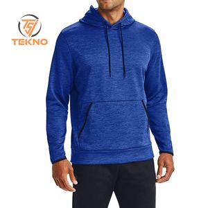 Venta al por mayor de la fábrica personalizable de los hombres Casual Hip Hop Streetwear pulóver de calidad superior 100% algodón sólido sudaderas con capucha para el otoño - Product Image 2