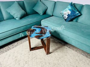 Dessus de table en époxy décoratif fait à la main de meilleure qualité pour le bureau à domicile vente en gros au meilleur prix artisanat en pierre semi-précieuse fabriqué à la main - Product Image 3