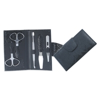 Kit de manicura y pedicura de grado de salón OEM y ODM, juego de cortaúñas con tijeras para cutículas, herramientas de aseo