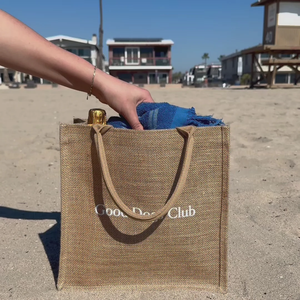 Bolsa de compras reutilizable ecológica Yute Impresión única Mango de agarre duro de diseño múltiple para llevar fiambrera - Product Image 3