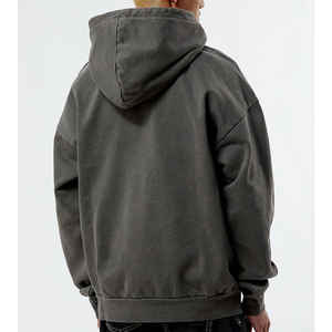 OEM impression personnalisée grande taille sweats à capuche sans ficelle à manches longues sweat à capuche surdimensionné 500GSM sweat à capuche en éponge française hommes 100% coton polaire - Product Image 2