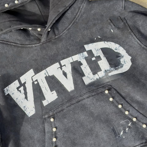 ชุดวอร์มหนานุ่มแบบหนัก ผลิตตามสั่งขั้นต่ำ 30 ชิ้น  งานปักสไตล์วินเทจแบบดิสเทรส  ฮู้ดดี้ซิปแบบยูนิเซ็กซ์ ล้างสีแบบแอซิดวอช - Product Image 5