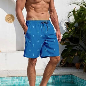 กางเกงว่ายน้ำผ้าฝ้าย100% กางเกงขาสั้นผ้าแคนวาสแบบผูกเชือกปิดแบบลำลองพิมพ์ลายซับลิเมชันทำจากผ้าคอตตอนเป็นมิตรต่อสิ่งแวดล้อมออกแบบได้ตามที่ต้องการ - Product Image 5