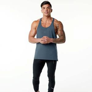 94% algodón 6% Spandex relajado sudor transpirable de corte bajo Neckline abierto Racerback Ballena Azul hombre ASOS Stringer - Product Image 4