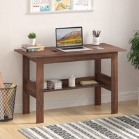 Nueva Mesa de Estudio y Computadora Efflino de Madera Sintética para el Hogar o la Oficina, Escritorio WFH con Almacenamiento para Libros y Decoración