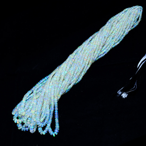 AAA + etíope Welo Opal Fire Rondelle Beads Natural Etíope Opal Gemstone 2,5mm-4,5mm Smooth Rondelle Opal Beads para joyería - Product Image 6