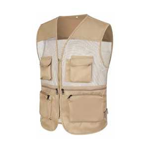 Couleur personnalisée multi-poches maille hiver bouton pêche en plein air photographie Cargo gilet hommes décontracté travail randonnée voyage - Product Image 6