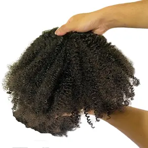 Extensão de cabelo, 10a grau de cutícula alinhada remy virgem vison brasileiro humano ondulado burmão extensão de cabelo encaracolado pacotes encaracolado