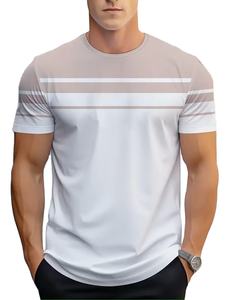 Camiseta Casual de Estilo Premium al por Mayor para Hombre, Corte Regular, Camiseta con Estampado Personalizado, Camiseta Moderna para Exteriores, Logotipo Personalizado, 100% Algodón - Product Image 5