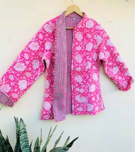 Bohemian Cotton <b>Jacket</b> With Reversible Coats for Women <b>Vintage</b> <b>Jacket</b> Hand Made Block Printed Quilted <b>Jackets</b> for Women - Product Image 6