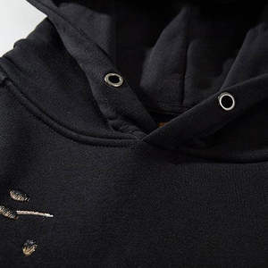 Sweats à capuche en coton pour hommes de haute qualité avec broderie, tricot à capuche d'automne, non tissé, respirant, prix bas - Product Image 6