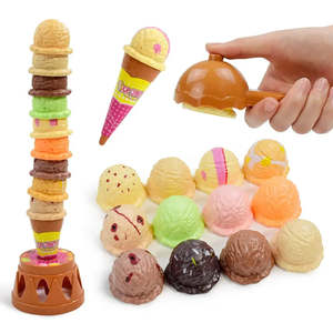 Mini-ensemble de jouets en plastique : simulateur de vendeur de crème glacée et machine à café, jouets de cuisine pour jouer et cuisiner, emballé en boîte - Product Image 2