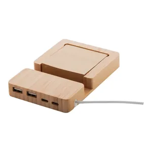Hub USB in Bambù Notto, Porta Carte e Appunti Ecologico, Gadget - Product Image 1