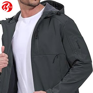 Avec capuche Style extérieur Veste Softshell OEM Dernière nouvelle conception Custom Made Adults Wear Softshell Jacket - Product Image 6