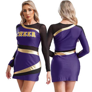 Meilleur fabricant, nouveaux ensembles d'uniformes de cheerleading imprimés pour femmes, design de couleur personnalisé, faible MOQ, haute qualité - Product Image 5
