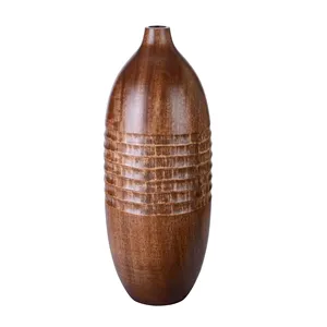 Florero hecho a mano moderno diseño Vintage forma personalizada madera de mango de bambú para el hogar Oficina Interior decorativo sala de estar - Product Image 3