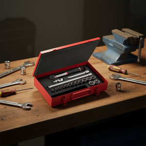 Juego de 18 Llaves de Tubo Hexagonales Usag en Caja de Acero - Product Image 3