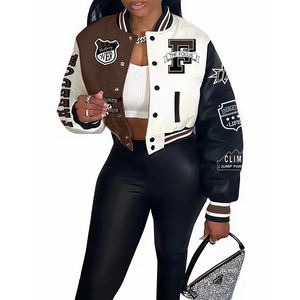 สไตล์แจ็คเก็ตตัวแทนที่กําหนดเอง / แจ็คเก็ตตัวแทนขนสัตว์ Melton ของผู้ชายขายส่งแจ็คเก็ตเล็ตเตอร์แมนพร้อมแขนหนัง - Product Image 1