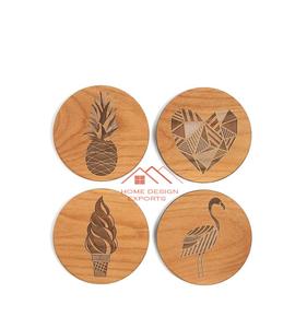 Venta caliente Home Hotel Use Table Top Decor Posavasos de madera a precio mayorista Nuevo diseño Venta caliente Posavasos de madera - Product Image 5
