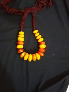 Collar de Cuentas de Resina Ámbar Hecho a Mano para Mujer, Estilo Vintage, Joyería Ligera para Fiestas y Uso Diario - Product Image 5