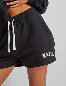 Wholesale High Quality Casual Short Sets for Women Custom Cotton 2 Piece <b>Crewneck</b> Sweatshirt and Shorts women's sets - Product Image 5