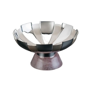 Cuenco para servir de diseño creativo para el hogar, hotel y restaurante, dátiles, fruta hecha a mano, cuenco para servir de resina y Metal plateado, suministros para Hotel - Product Image 1