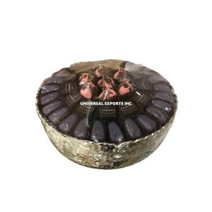 Cuenco de chocolate martillado plateado Última nueva llegada Cuenco dulce hecho a mano Cuenco de chocolate de diseñador con estilo clásico - Product Image 1