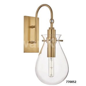 Bougeoir en verre et laiton bleu en gros chaud de photophore pour la décoration à la maison - Product Image 3