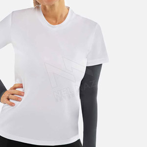 สีทึบธรรมดาแขนบีบอัดอุ่น Sun UV ป้องกันกีฬาวิ่งขี่จักรยานบาสเกตบอลวอลเลย์บอลข้อศอกแขนแขน - Product Image 6