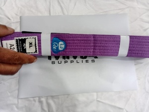 Nuevo Cinturón Morado Vintage de Moda para MMA con Logotipo de Proveedor, Longitud Ajustable, Hebilla de Aleación de Zinc, Impresión por Transferencia Térmica - Product Image 2