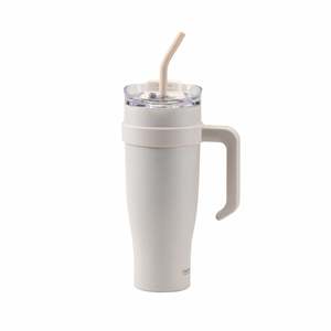 Borraccia Termica XXL 1.2L in Acciaio Inox Beige per Acqua Calda e Fredda da Viaggio - Product Image 1
